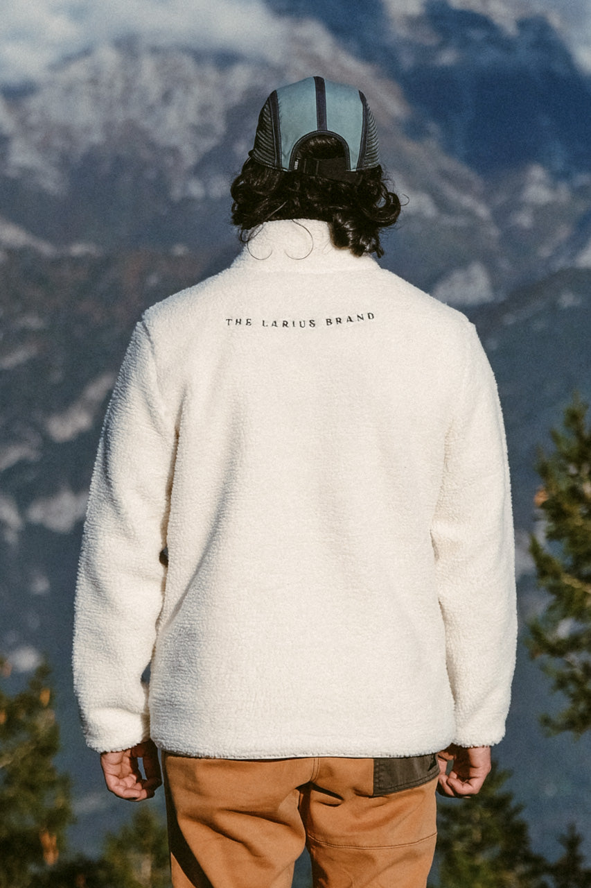 White Sherpa Jacket - Organic Fleece