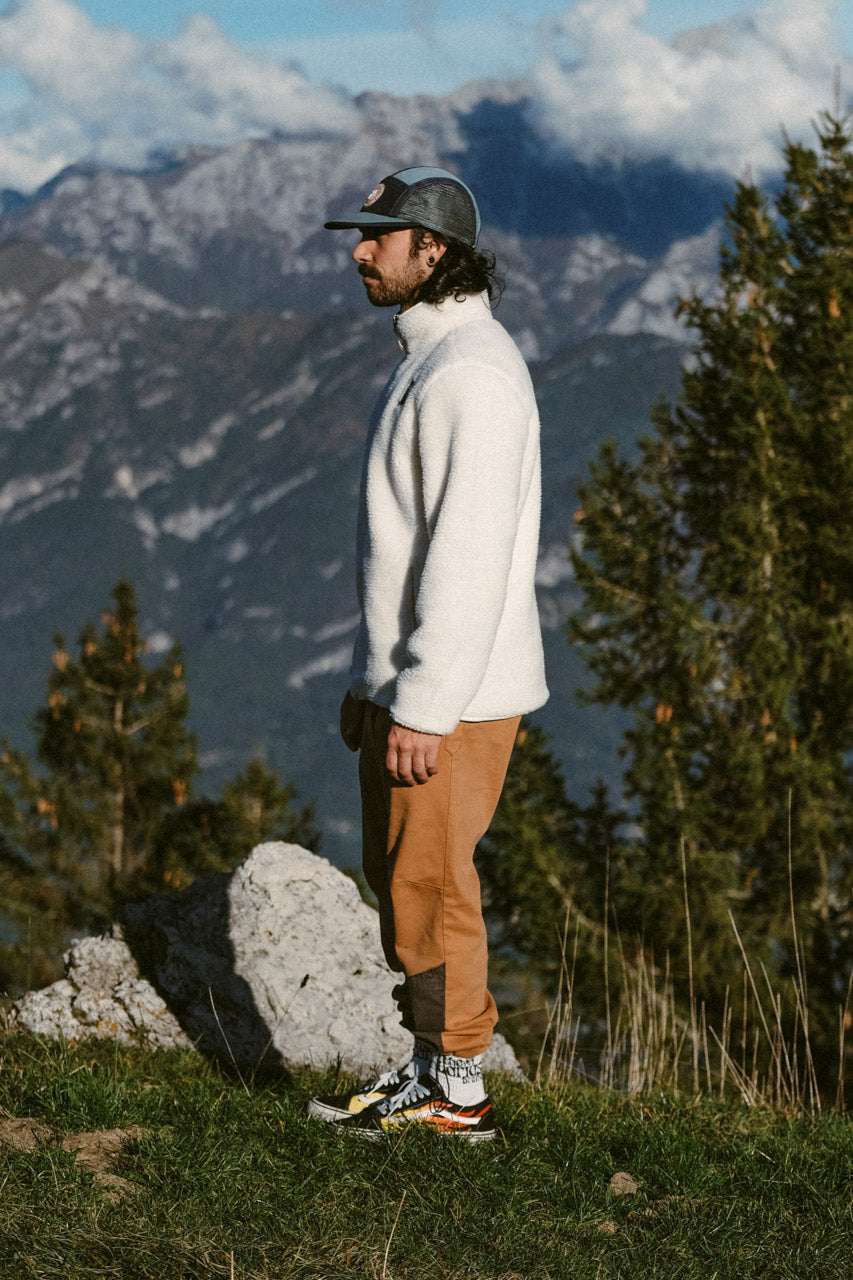 White Sherpa Jacket - Organic Fleece