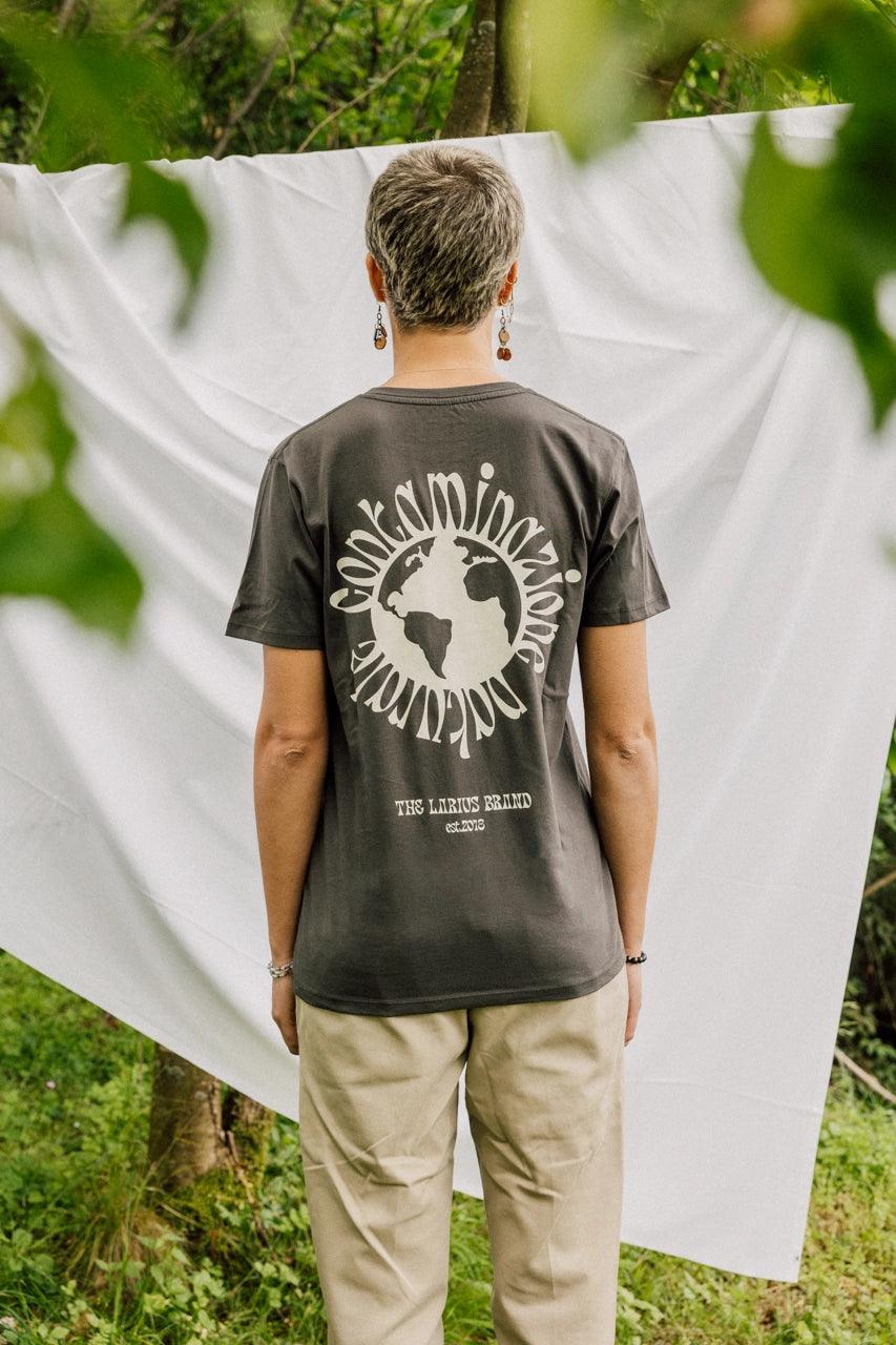 T-Shirt Contaminazione Naturale - Dark Charcoal