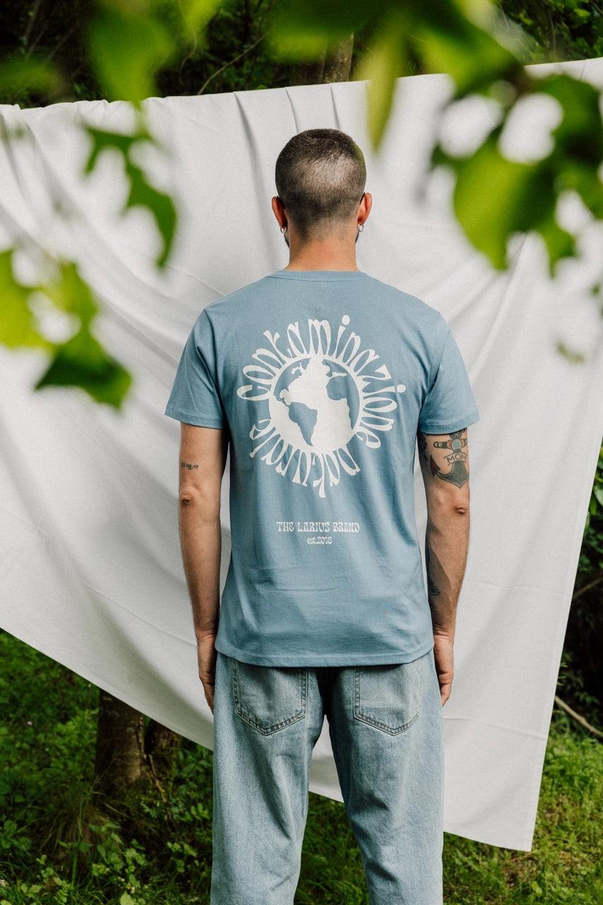 T-Shirt Contaminazione Naturale - Blue Dusk - The Larius Brand 